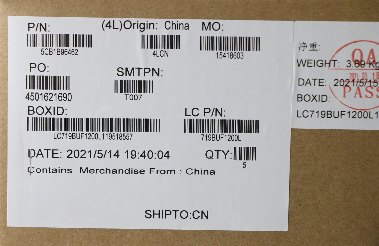 Lenovo Upper Case ASM_ITA L82KB BK DIS 5CB1B96462