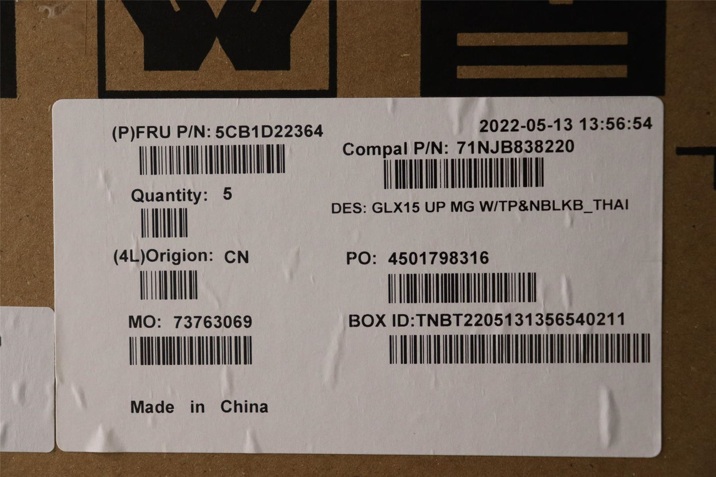 Lenovo UpperCaseASM_THAI C21A5 MGNBL 5CB1D22364