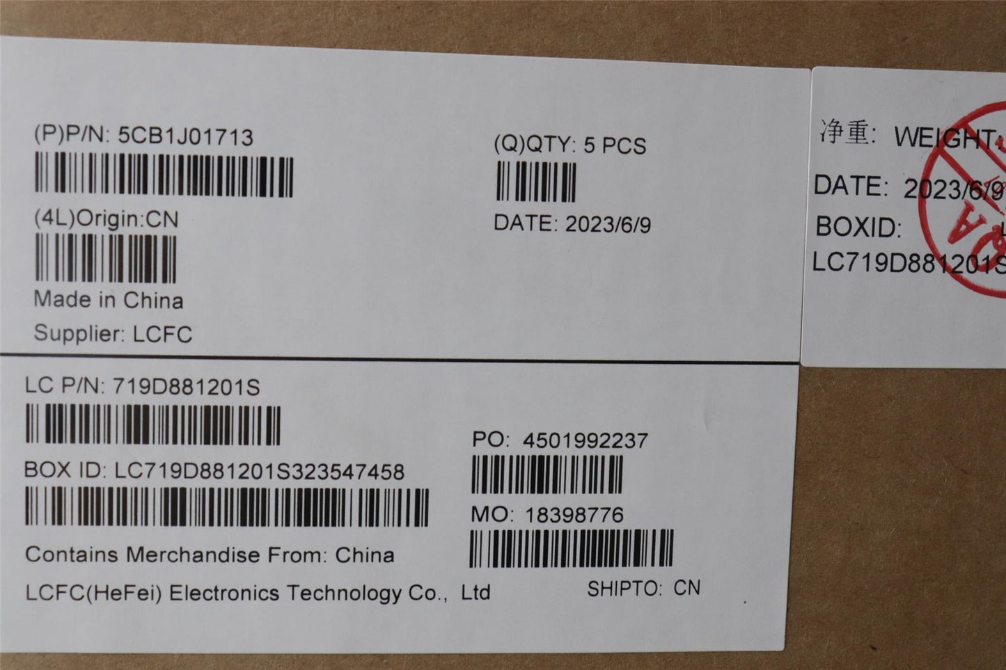 Lenovo Upper Case ASM_FRA L82QC NFP_CG 5CB1J01713