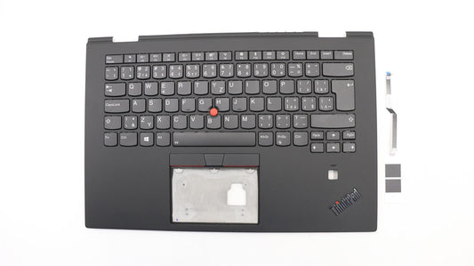 Lenovo Yoga X1 3rd Keyboard Palmrest Top Cover Czech Black Backlit 01LX786