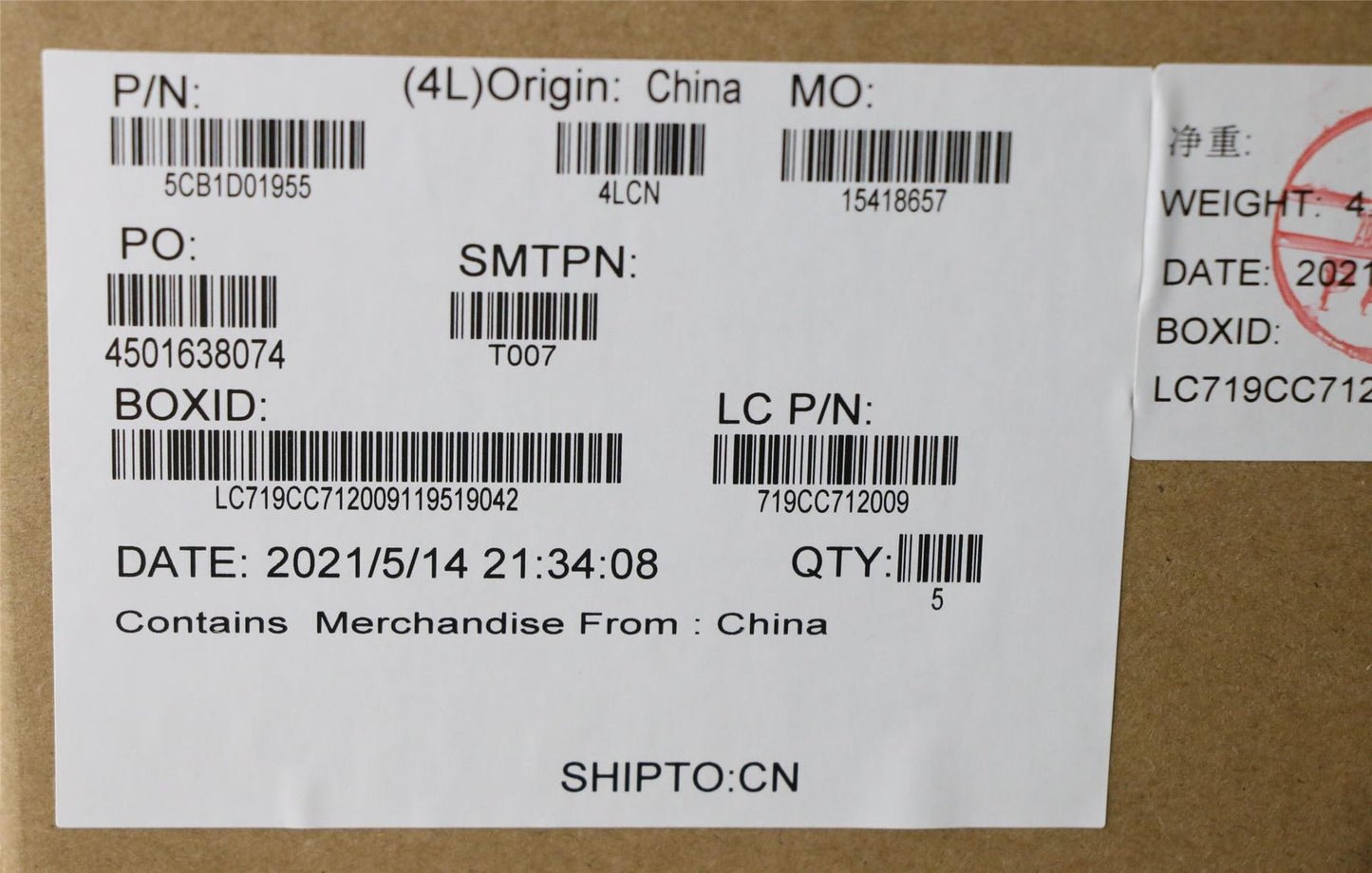Lenovo Upper Case ASM_HBWL82C7IG_TEX_LIPC 5CB1D01955