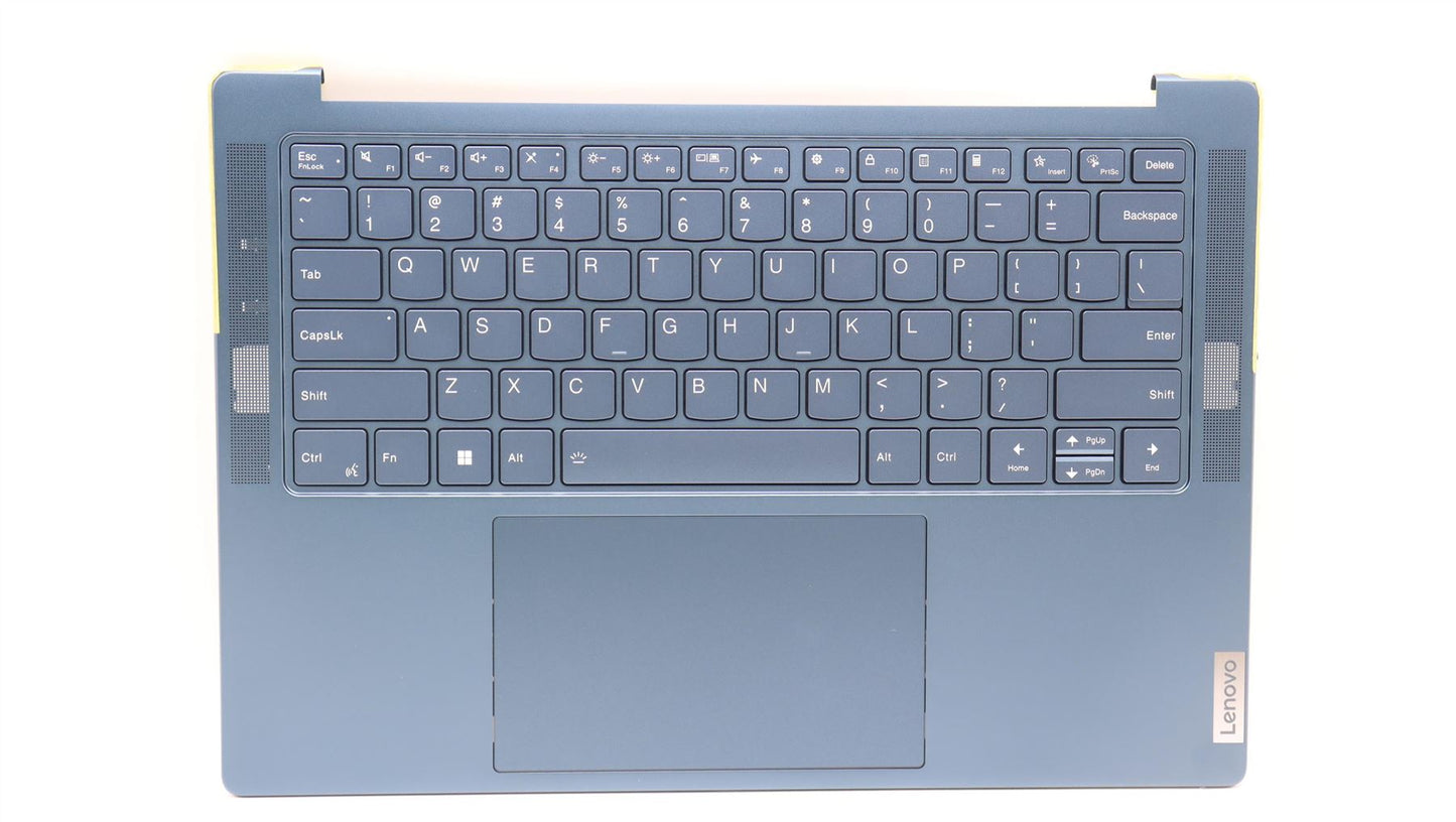 Lenovo Yoga 7 14ARP8 Palmrest Cover Touchpad Keyboard US Tidal Teal 5CB1L50312