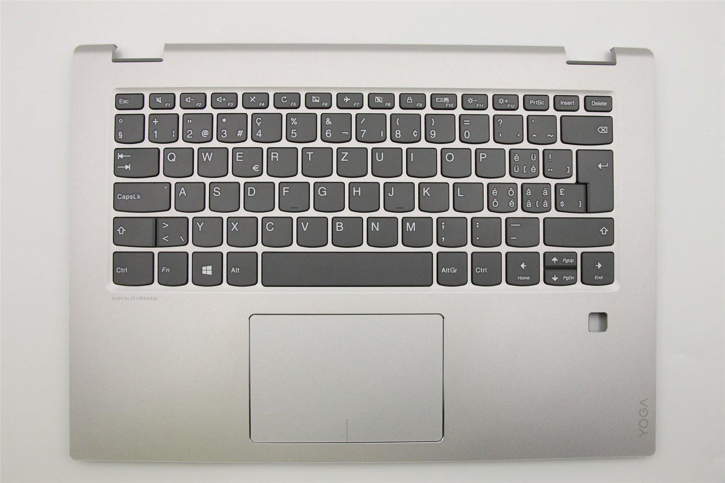 Lenovo Yoga 520-14IKB Keyboard Palmrest Top Cover Swiss Silver 5CB0N67424