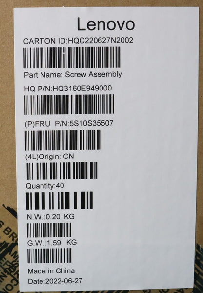 Lenovo SCREW Screw Pack H 82UW 5S10S35507