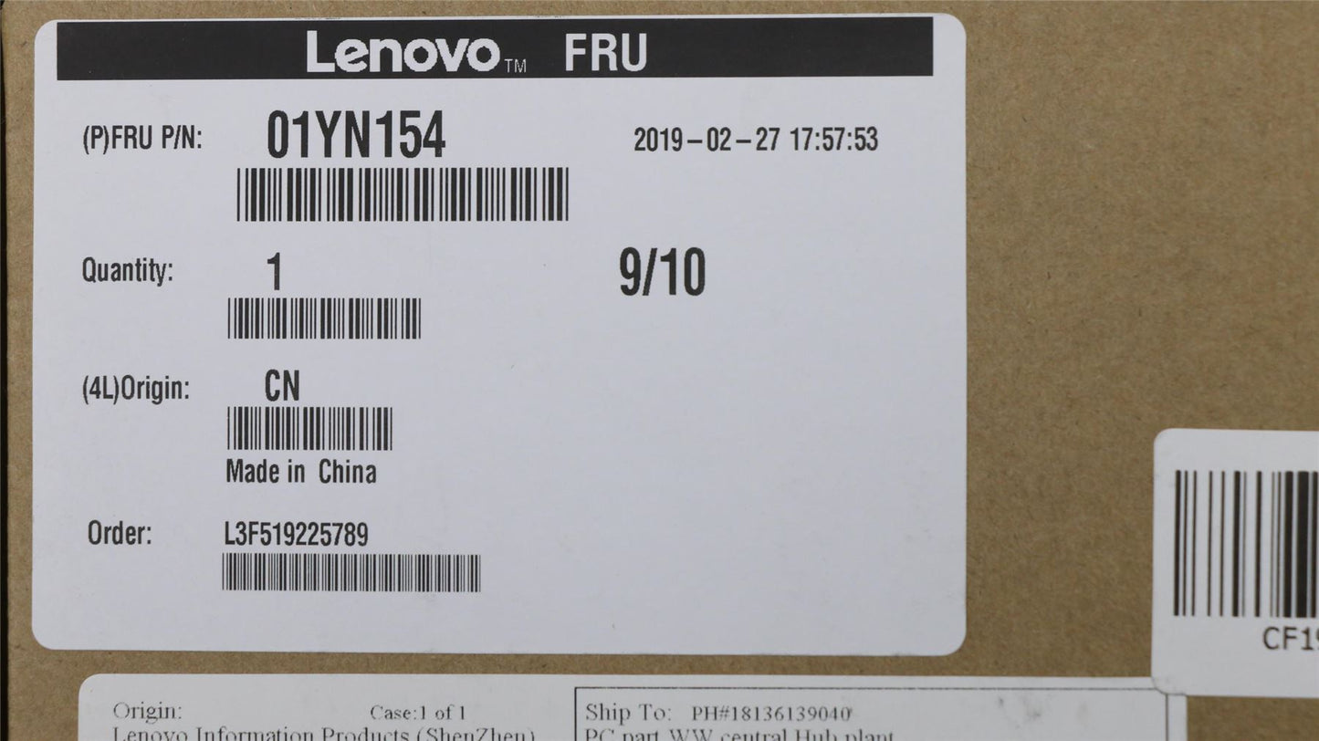 Lenovo ThinkPad T490 T495 X1 7th T495s P43s Écran LCD Panneau d'affichage 14 01YN156