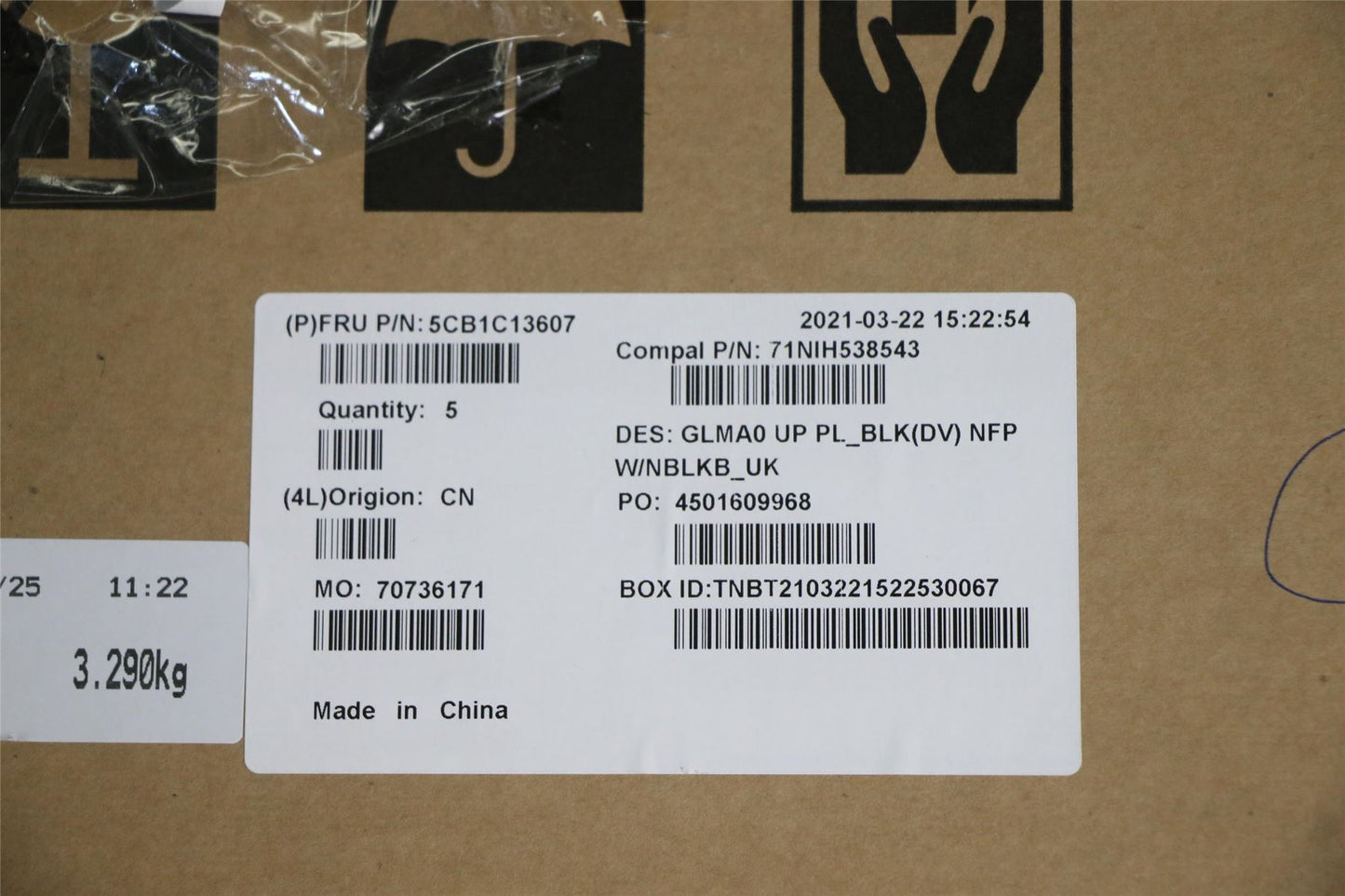 Lenovo Upper C82LM PL_BLKD NFP NBLKB_UK 5CB1C13607