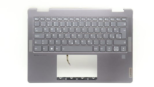 Lenovo Yoga 7 14ARP8 Keyboard Palmrest Top Cover Slovenian Storm Grey 5CB1L47271