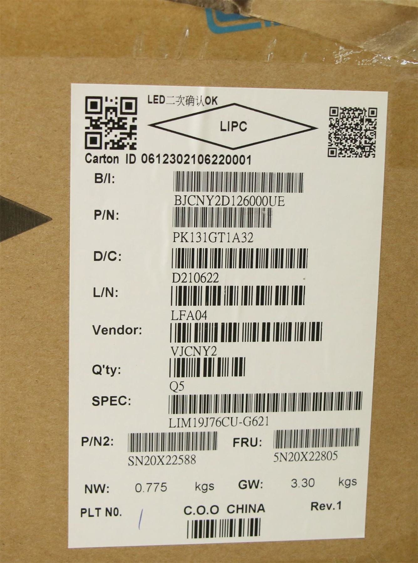 Lenovo TR(P) CS20 KBD CHY,NBL,BK,FRA/ENG 5N20X22805