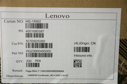 Lenovo CardReader_BD H 82Q7 LTE GY 5C50S25260