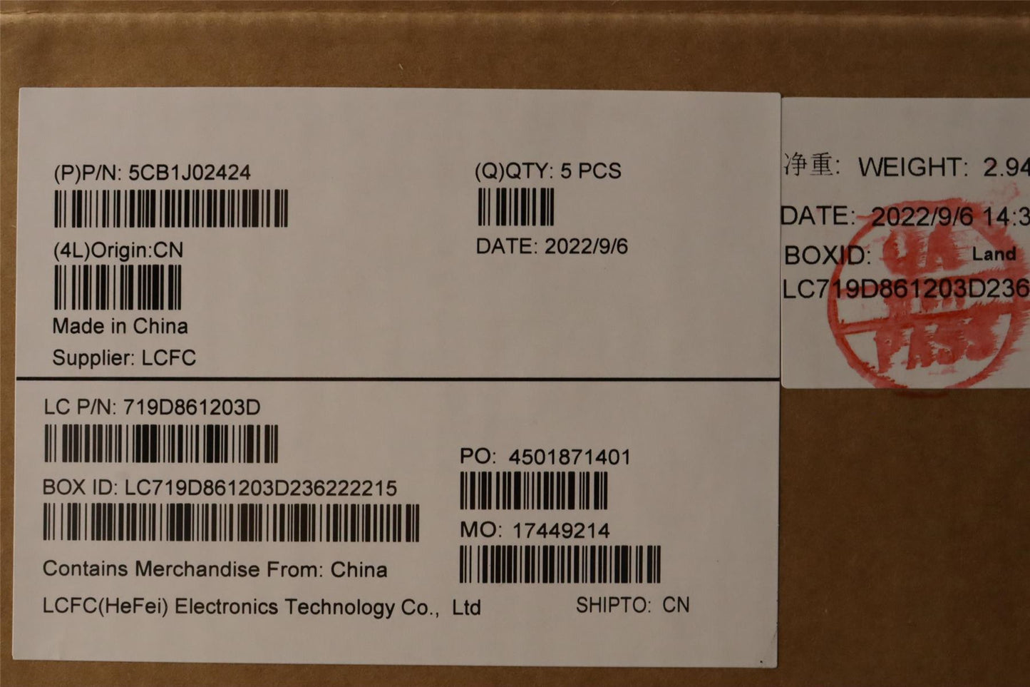 Lenovo Upper Case ASM_FRA L82QE FPSG 5CB1J02424