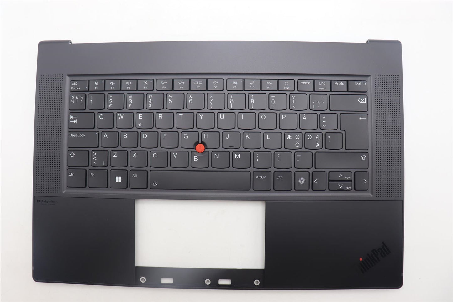 Lenovo ThinkPad Z16 Gen 1 Keyboard Palmrest Top Cover Nordic Black 5M11J13386