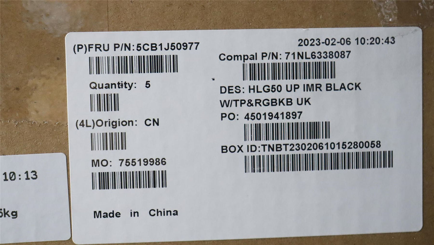 Lenovo IdeaPad 3 15ARH7 Palmrest Cover Touchpad Keyboard UK Black 5CB1J50977
