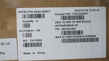 Lenovo IdeaPad 3 15ARH7 Palmrest Cover Touchpad Keyboard UK Black 5CB1J50977