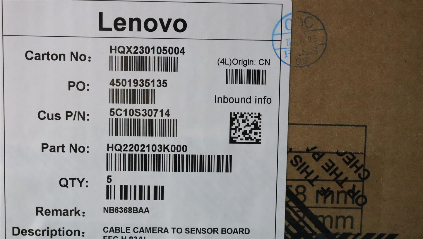 Lenovo CAMERA TO SENSOR BOARD FFC H 83AL 5C10S30714