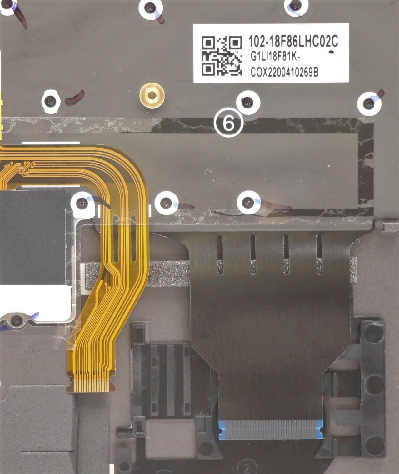 Lenovo ThinkPad X1 5th Gen Keyboard Palmrest Top Cover Italian 5M10Z37104
