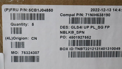 Lenovo UpperCaseASM_SPA C82SD PLSG FPNBL 5CB1J04850