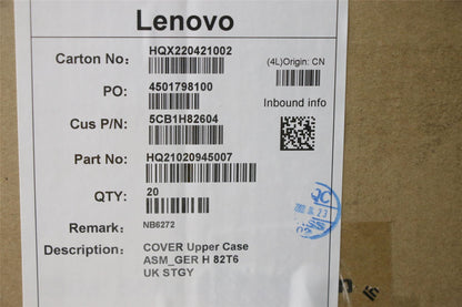 Lenovo Duet IP 3 11Q727 Dock Keyboard Palmrest Touchpad German Grey 5CB1H82604