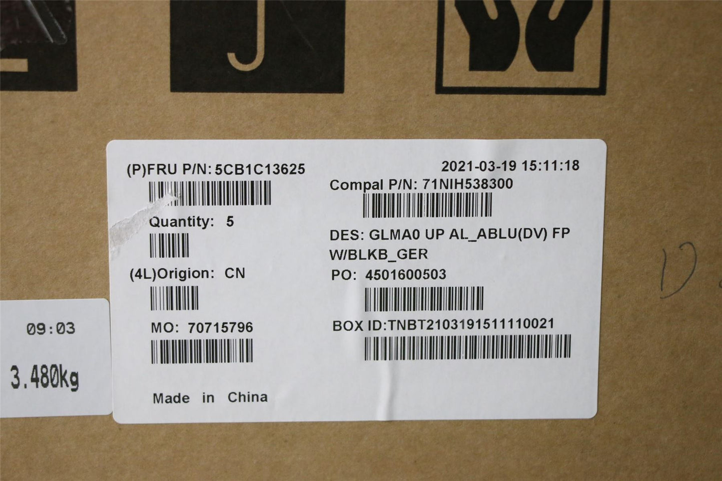 Lenovo IdeaPad 5 14ALC05 Palmrest Cover Touchpad Keyboard German 5CB1C13625