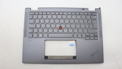 Lenovo ThinkPad X13 Gen 4 Keyboard Palmrest Top Cover German Grey 5M11L64330