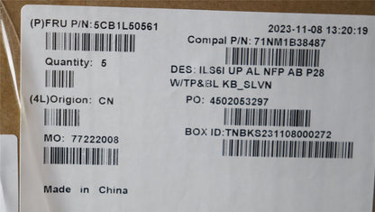 Lenovo IdeaPad 5 16IRL8 5 16IAH8 Palmrest Cover Touchpad Keyboard 5CB1L50561