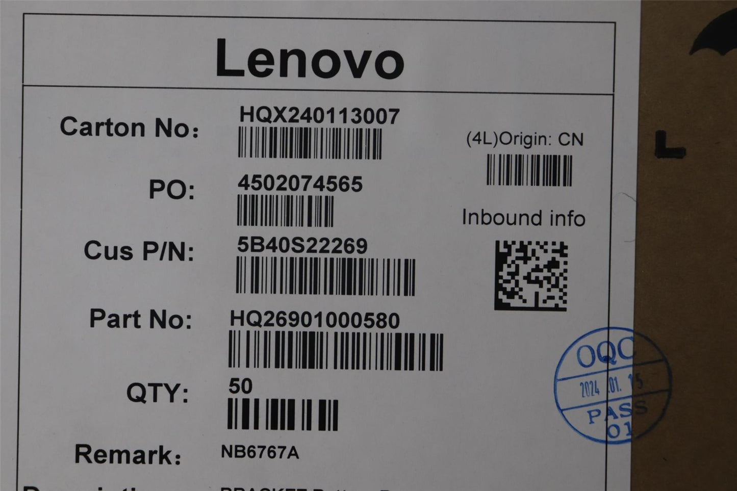 Lenovo BRACKET Battery Bracket H 83D2 5B40S22269