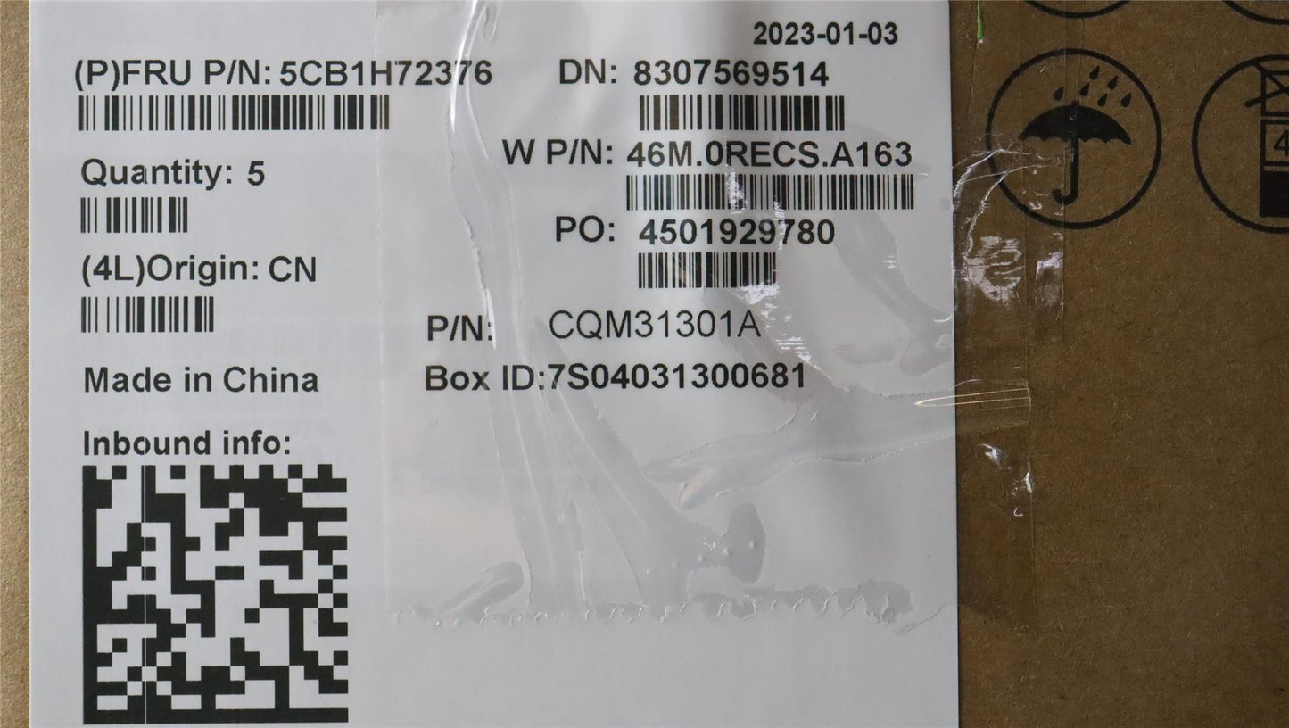 Lenovo Upper Case ASM_EURO ENG W82R9SB BL 5CB1H72376