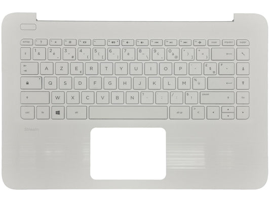 Genuine HP Stream 14-AX 14-CB Palmrest Cover Keyboard French White 910180-051