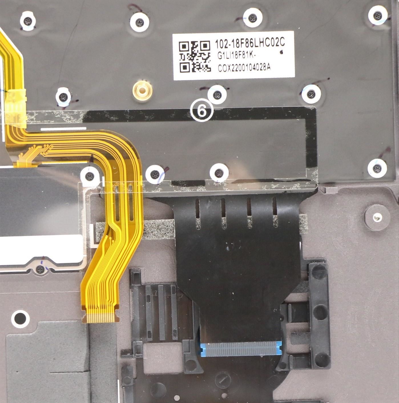 Lenovo Yoga X1 4th Keyboard Palmrest Top Cover French Grey Backlit 5M10V24848