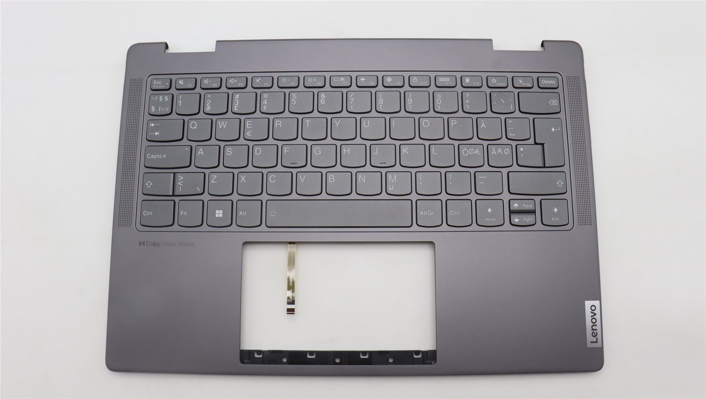 Lenovo Yoga 7 14IRL8 Keyboard Palmrest Top Cover Nordic Storm Grey 5CB1L40808