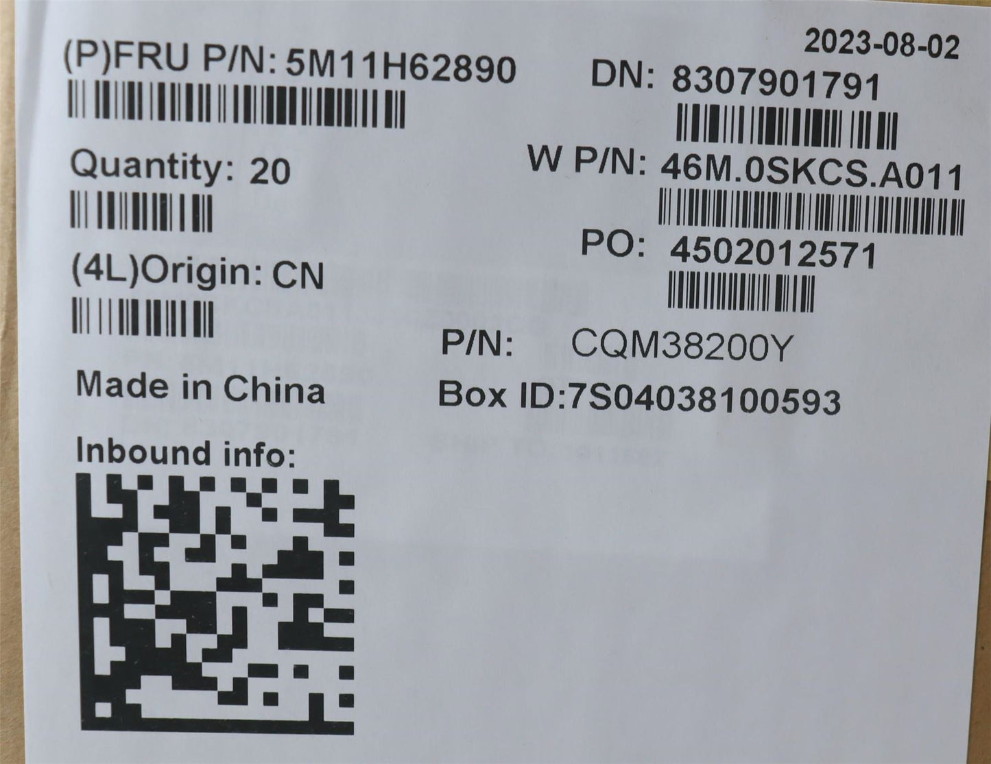 Lenovo MECH_ASM FR MECH_ASM C COVER YG Y-WFC SG 5M11H62890