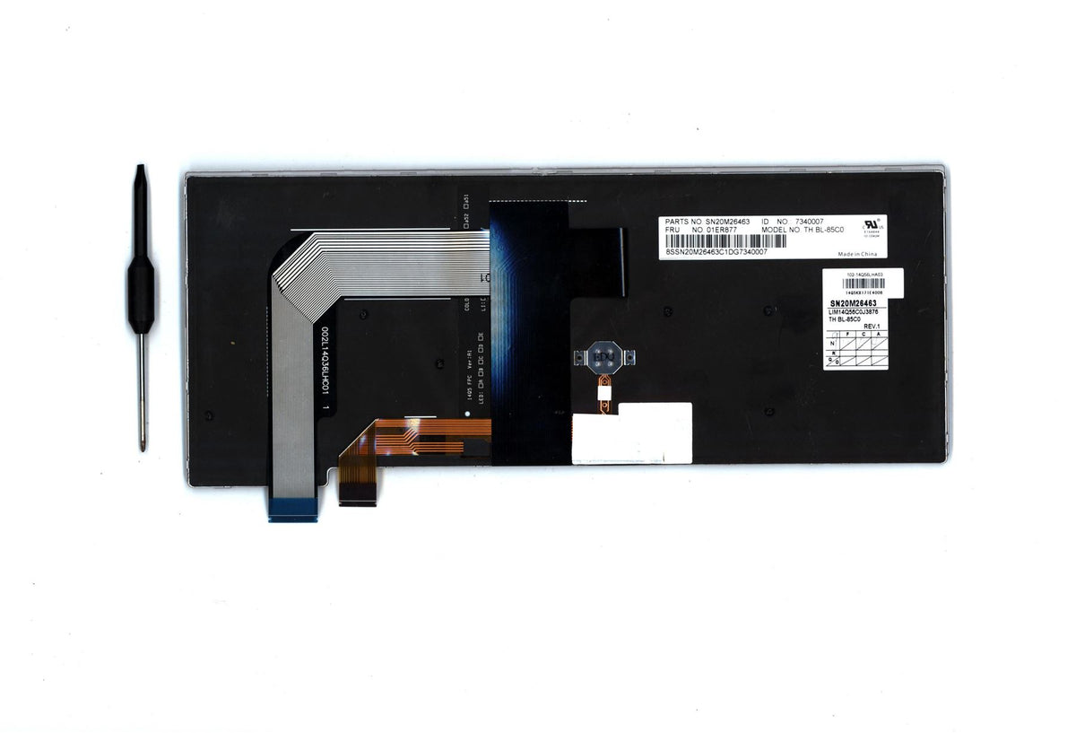 Genuine Lenovo ThinkPad T470s Keyboard Czech Silver 01ER877