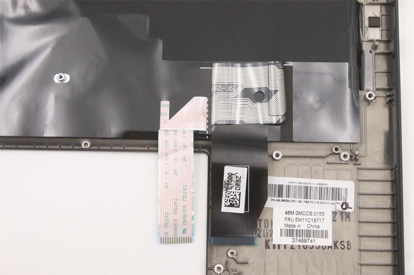Lenovo ThinkPad X13 Gen 3 X13 Gen 2 Keyboard Palmrest Top Cover Black 5M11C18754