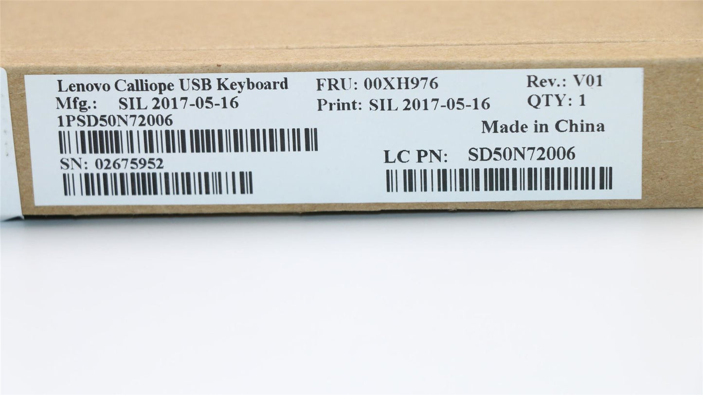 Lenovo IdeaCentre 510-15IKL 310S-08ASR 310S-08IAP USB Wired Keyboard 00XH976