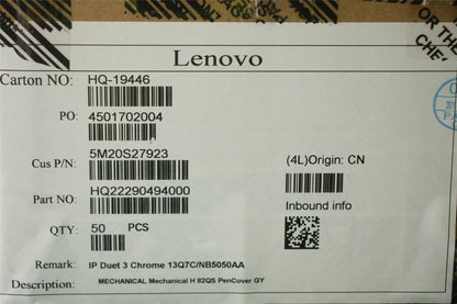 Lenovo Duet Duet 5 Chromebook 13Q7C6 Pen Stylus Cover Grey 5M20S27923