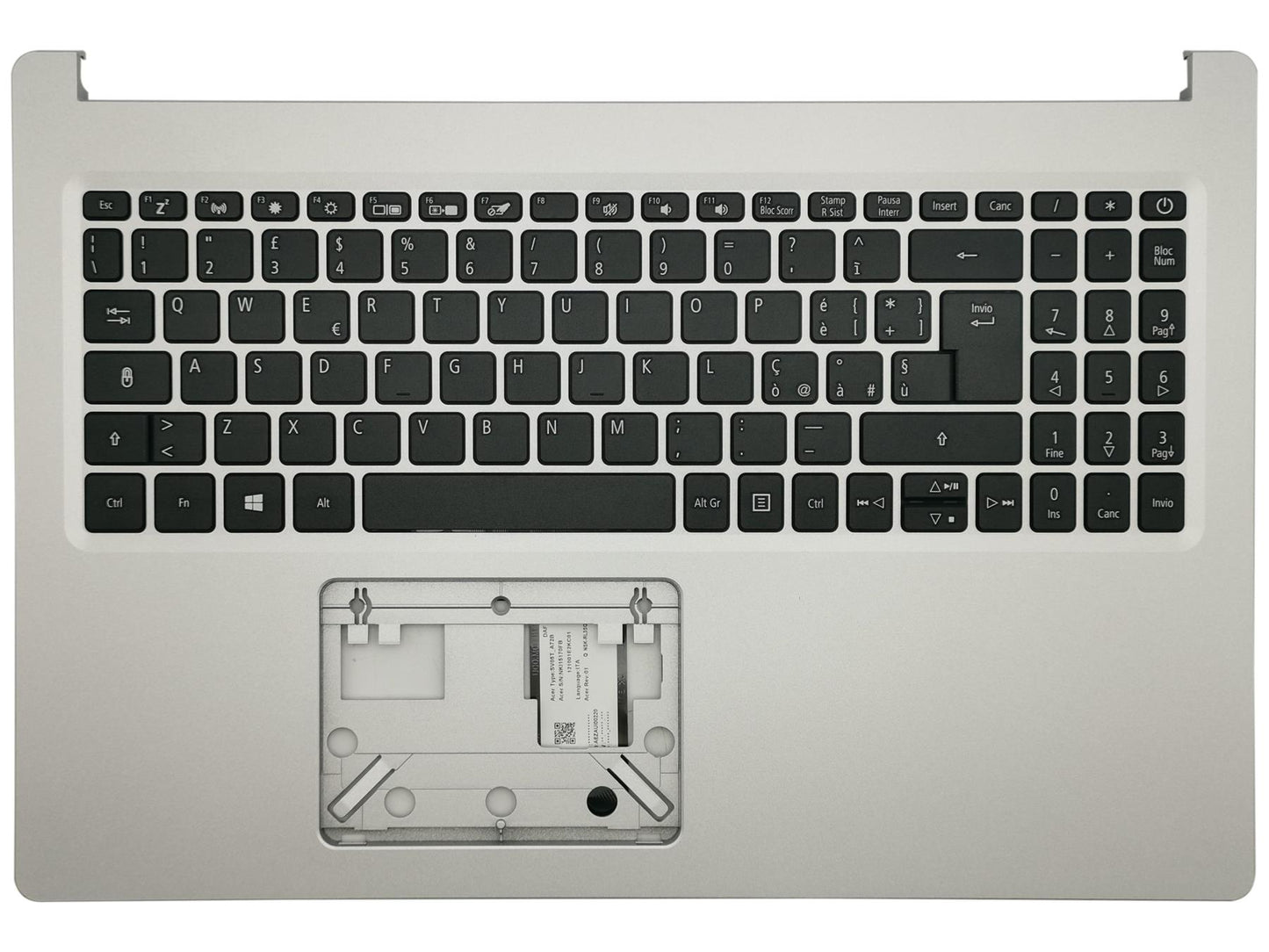 Acer Aspire A515-44 A515-45 Handauflagen-Abdeckung, Tastatur, italienisches Silber, 6B.HW8N7.016