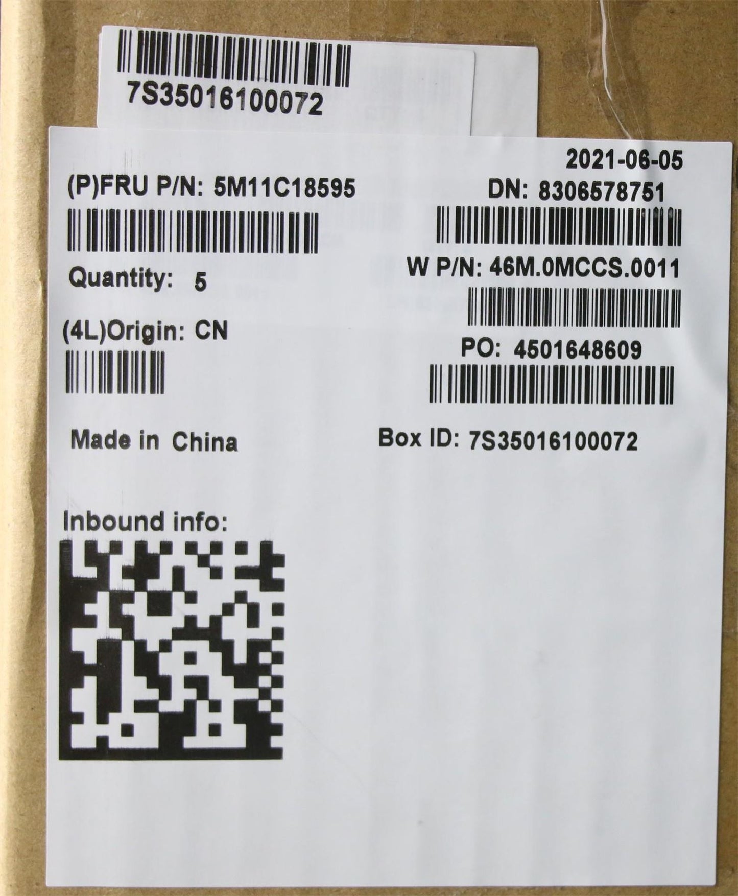 Lenovo ThinkPad P16 Gen 1 Palmrest Cover Keyboard US Black 5M11C18595