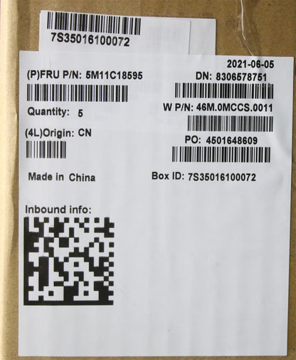 Lenovo ThinkPad P16 Gen 1 Palmrest Cover Keyboard US Black 5M11C18595