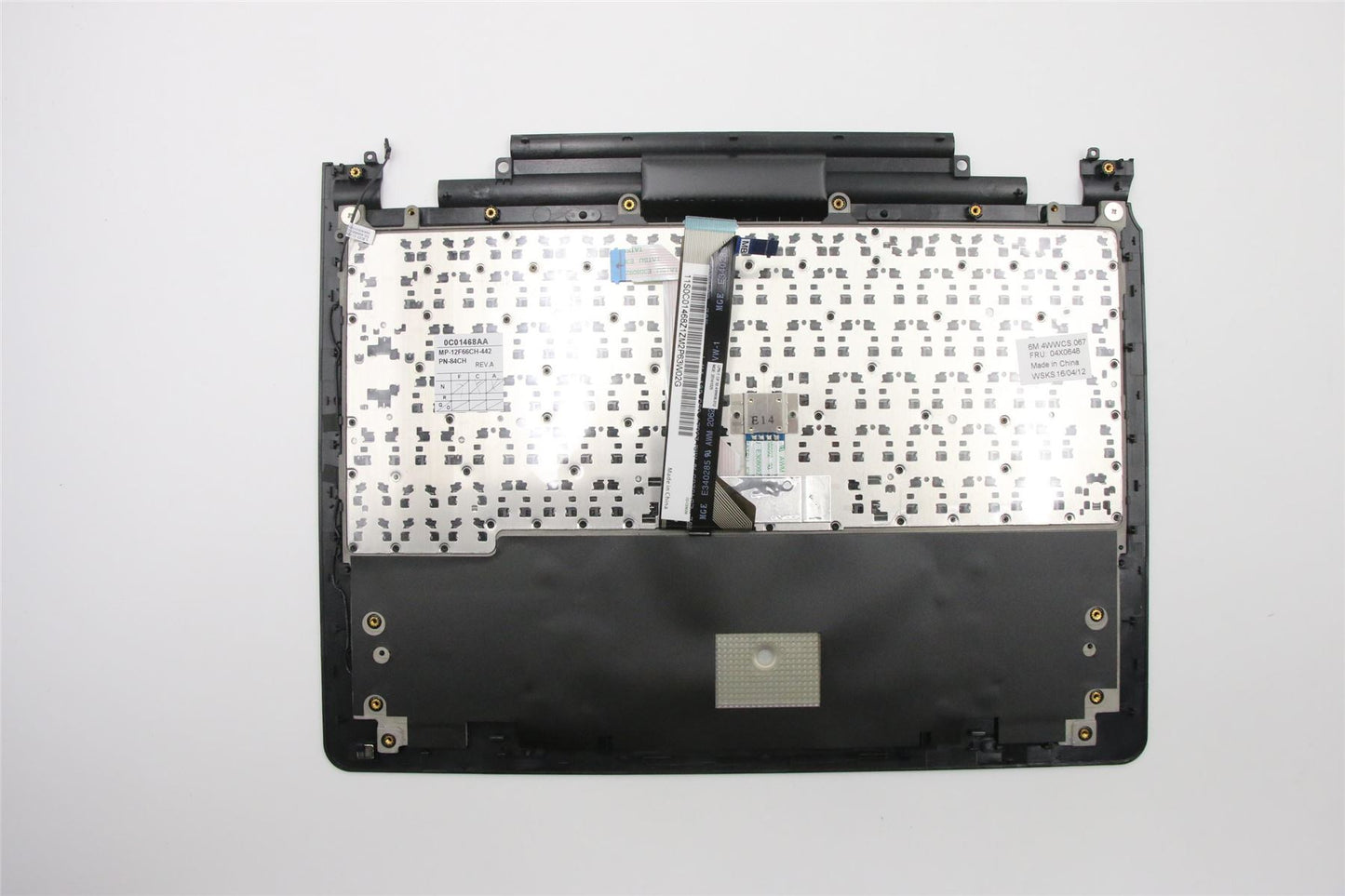 Lenovo ThinkPad Helix Palmrest Cover Touchpad Keyboard Switzerland Grey 04X0648