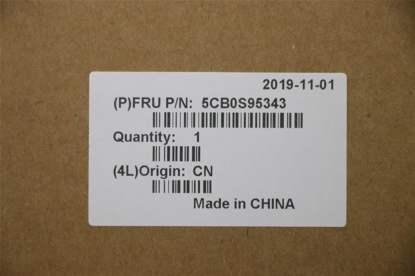 Lenovo ThinkPad L13 2 L13 LCD Cover Rear Back Housing Black 5CB0S95343