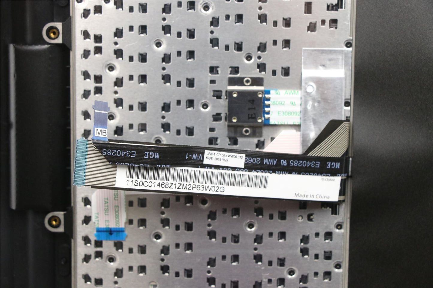 Lenovo ThinkPad Helix Palmrest Cover Touchpad Keyboard Switzerland Grey 04X0648