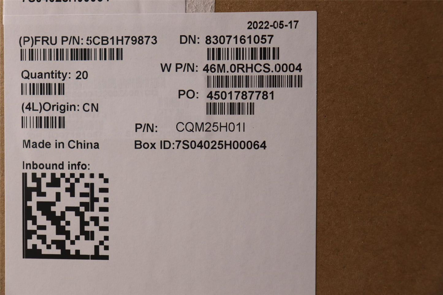 Lenovo IdeaPad 5 14IAU7 LCD Cover Rear Back Housing Black 5CB1H79873