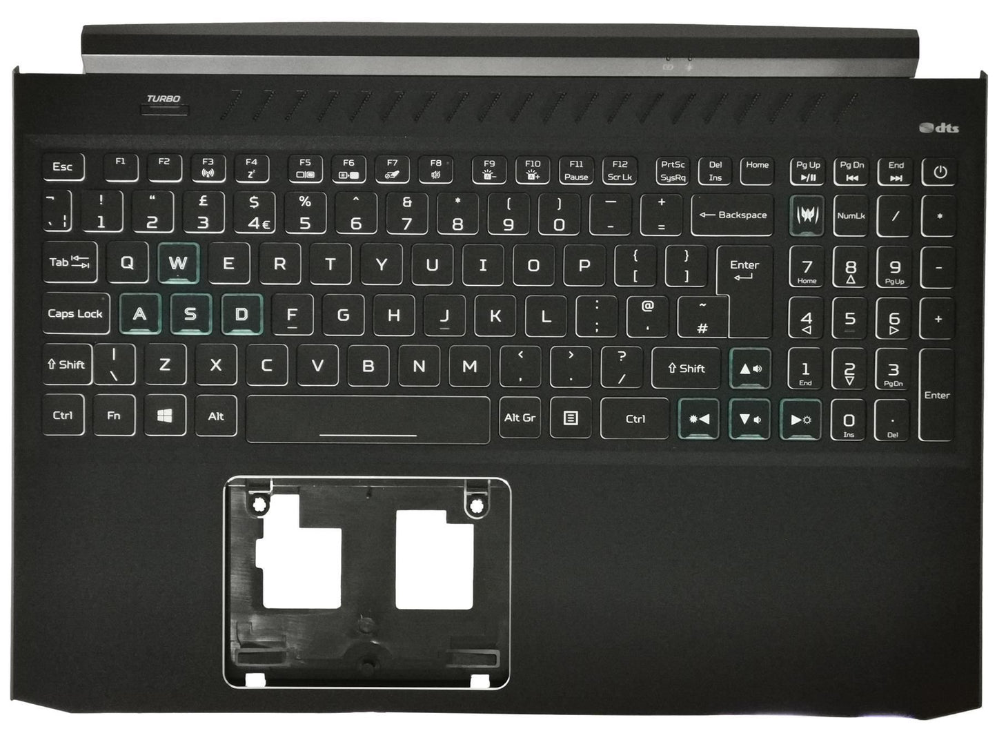 Acer Predator Helios PH315-53 Palmrest Cover Keyboard UK Black 6B.QAUN2.013