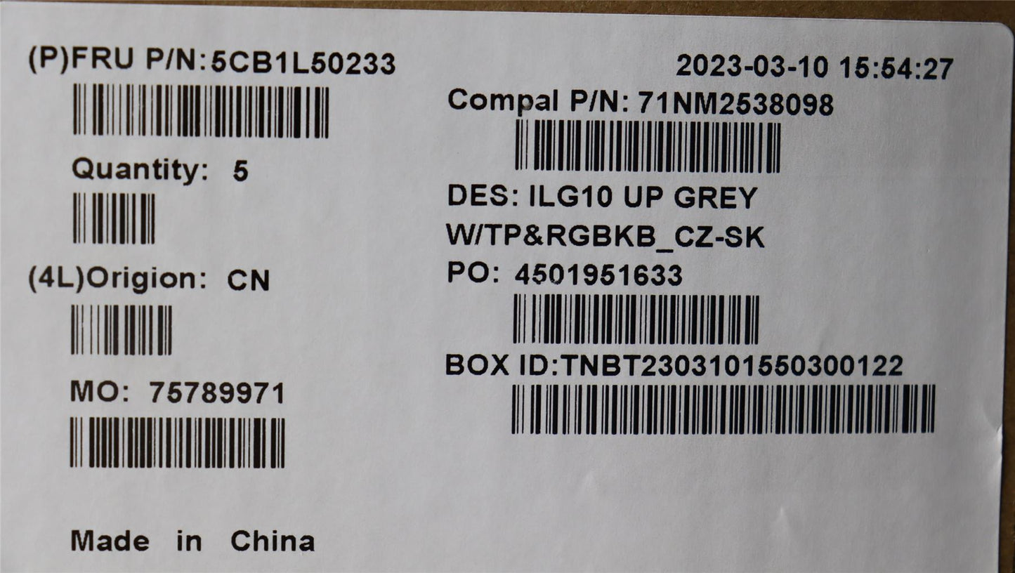 Lenovo LOQ 15APH8 LOQ 15IRH8 Palmrest Cover Touchpad Keyboard Grey 5CB1L50233