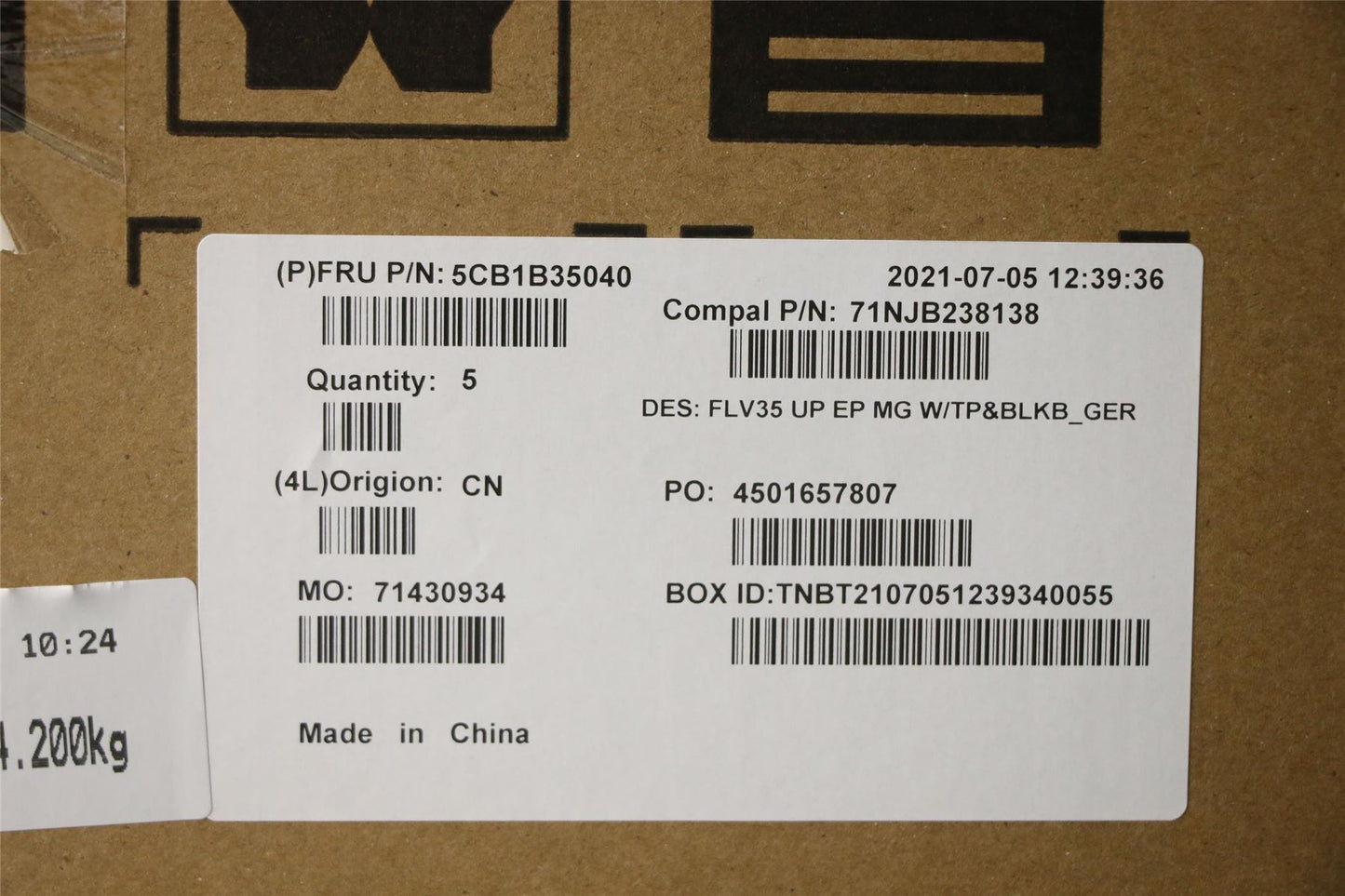 Lenovo UpperCaseASM_GER C20VE EP MGBL 5CB1B35040