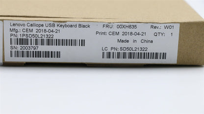 Lenovo USB Calliope KB BK CAN ENG/FRA 00XH635