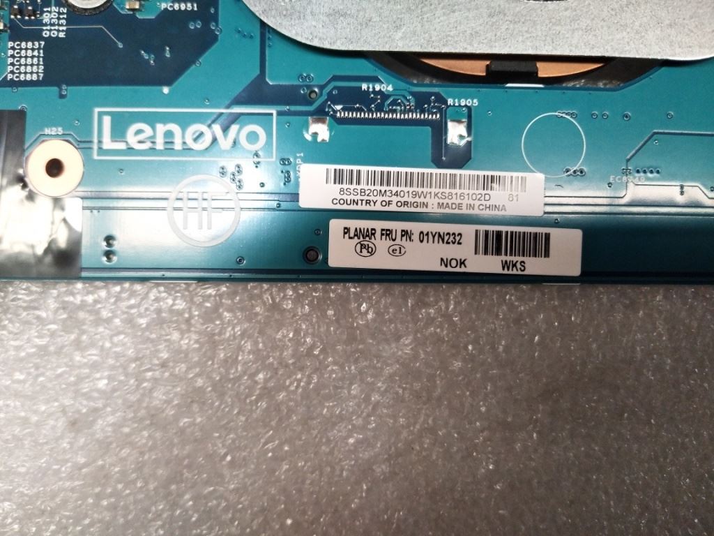 Lenovo Yoga X1 3rd Gen Motherboard Mainboard 5B20V13406