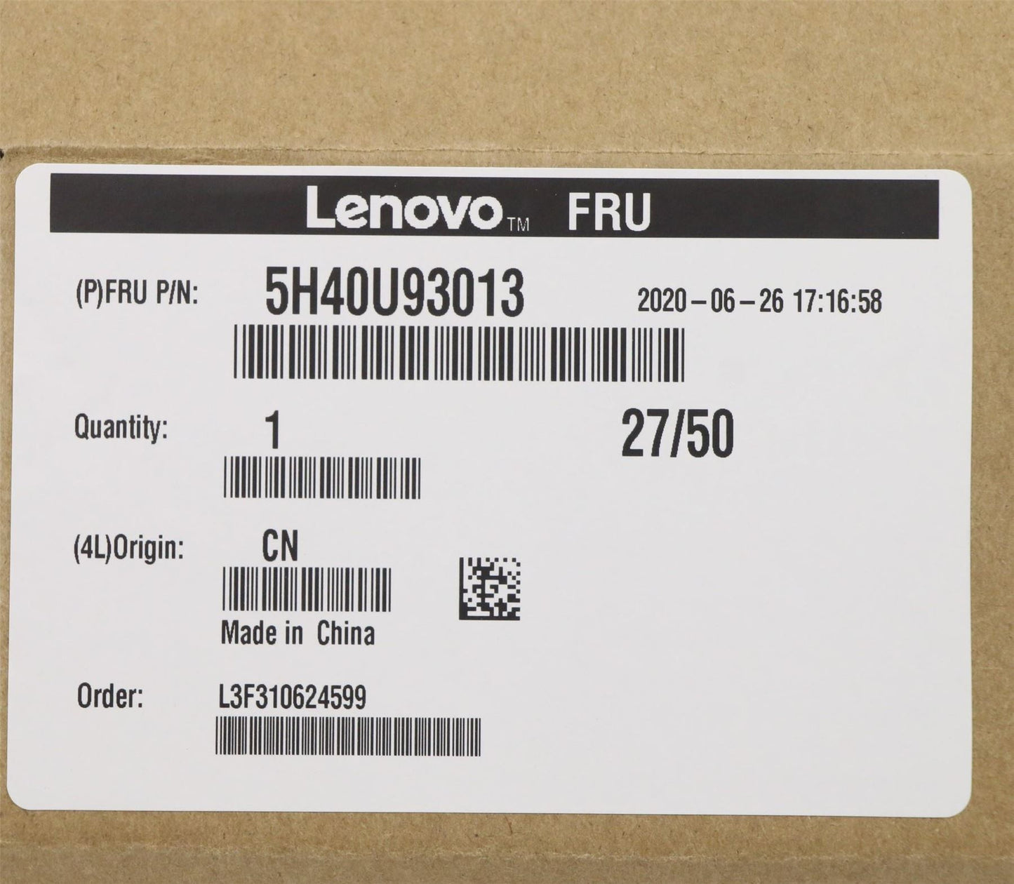 Lenovo 5H40U93013 M2 2242 SSD Heatsink