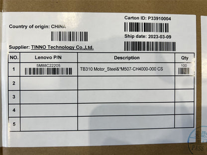 Lenovo TB310XU Motor_Steel&*M507-CH4000-000 CS 5M88C22205