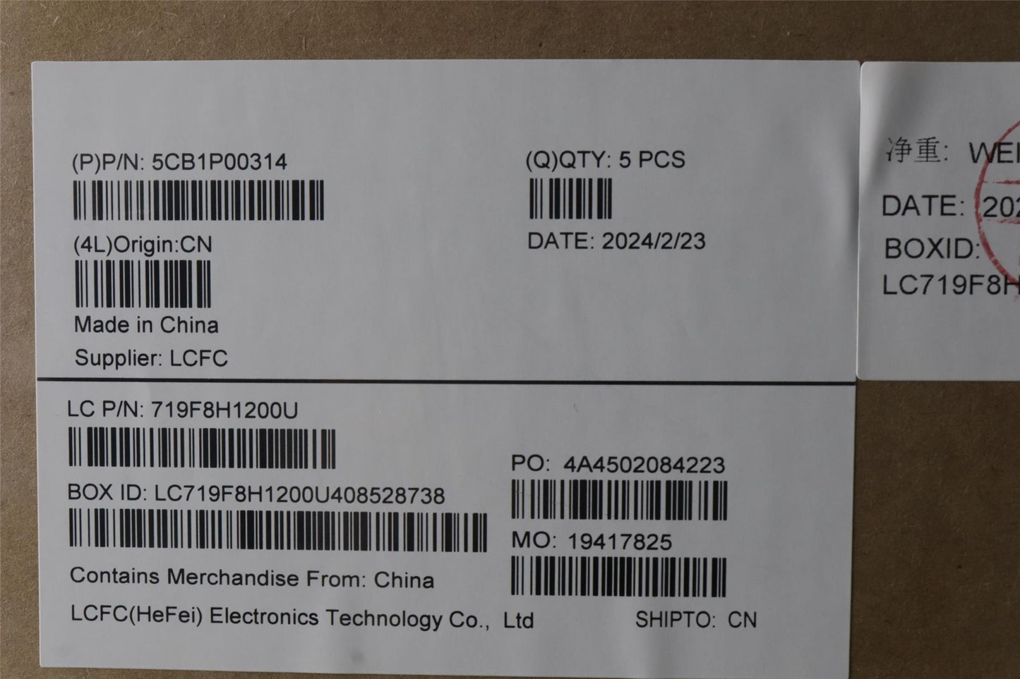 Lenovo Upper Case ASM_CZE/SLK L83AC LG 5CB1P00314