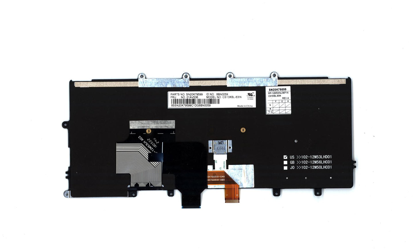 Lenovo NB_KYB internal,IND,Chicony,backlit 01AV536